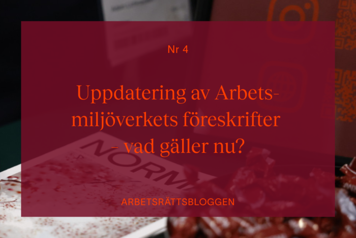 Uppdatering av Arbetsmiljöverkets föreskrifter